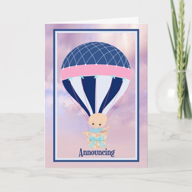 Ankündigung der Geburt des neuen Babyjungen (Vorderseite)