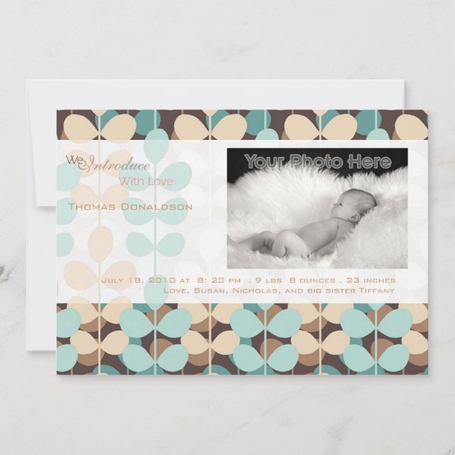 Ankündigung der Geburt eines grünen Efeu (Vorderseite)