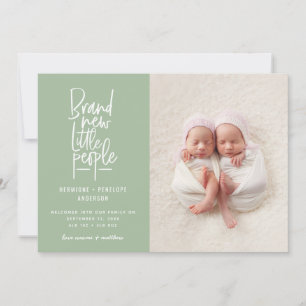 Ankündigung der Geburt eines Zwillings von Hand