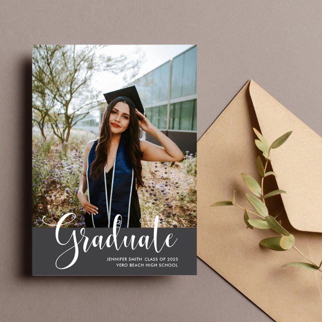 Ankündigung der Girl's Foto Graduation Party (Girl's Photo Graduation Party Announcement)