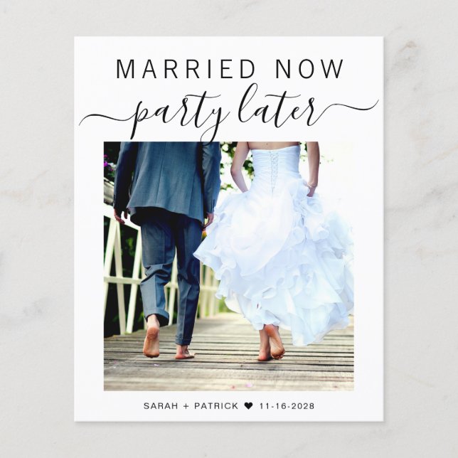 Ankündigung der Hochzeitsfeier für das Foto der Bu (Vorderseite)