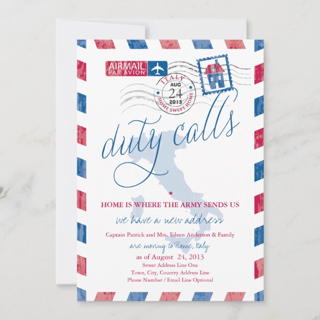 Ankündigung der italienischen Luftwaffe (Vorderseite)