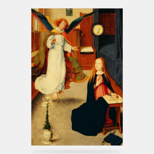 Ankündigung der Jungfrau Mary durch Gerard David Acrylschild (Vorderseite)