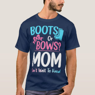 Ankündigung der Mama bei Stiefeln oder Bows T-Shirt