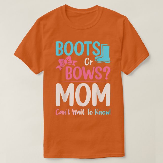 Ankündigung der Mama bei Stiefeln oder Bows T-Shirt (Design vorne)