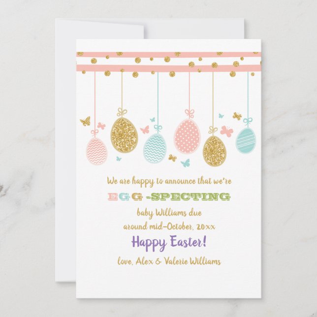 Ankündigung der mobilen Schwangerschaft des Eiers (Vorderseite)