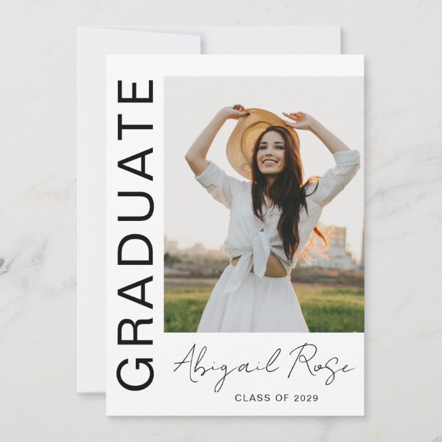 Ankündigung der modernen vertikalen Fotokarte 2023 (Vorderseite)