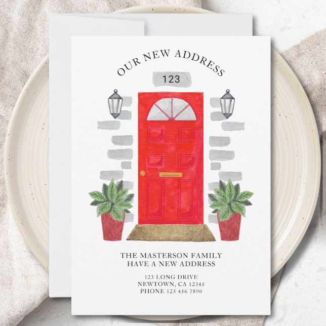 Ankündigung der neuen Adresse Red Watercolor Door  (Von Creator hochgeladen)
