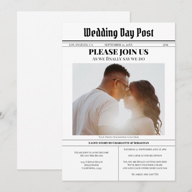 Ankündigung der Neuen Zeitung Spaß (Vorne/Hinten)