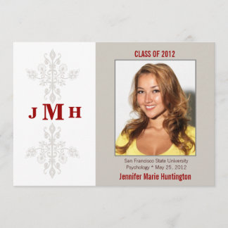 Ankündigung der neutralen Monogramm-Graduate