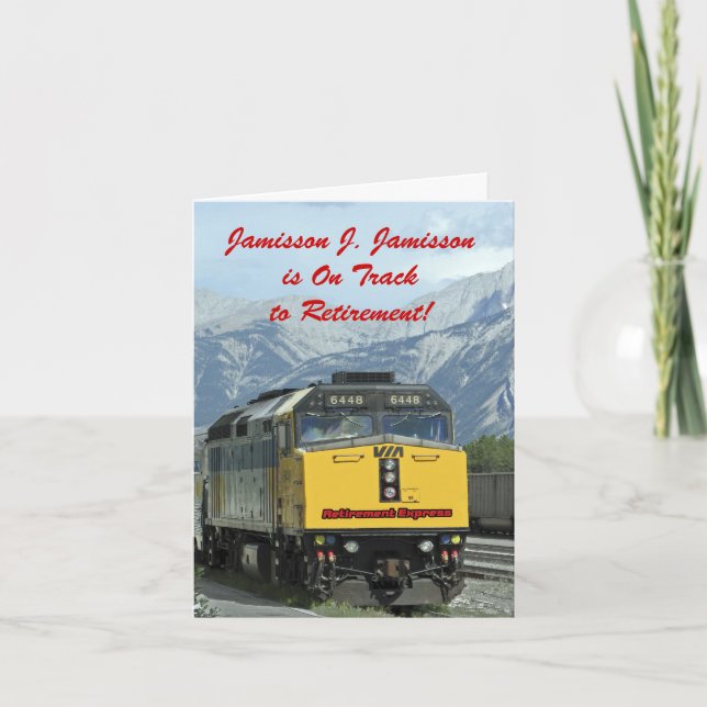 Ankündigung der Pensionierung, Gelber Zug (Vorderseite)