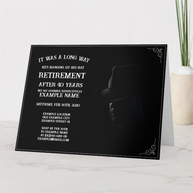 Ankündigung der Pensionierung mit Cowboy in Half S (Vorderseite)