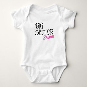 Ankündigung der personalisierten Großen Schwester Baby Strampler