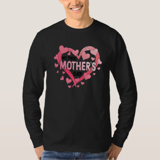 Ankündigung der Schwangerschaft am ersten Mutterta T-Shirt