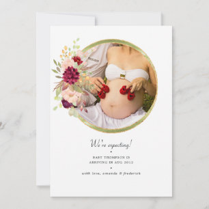 Ankündigung der Schwangerschaft Burgund-Marsala un