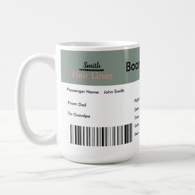 Ankündigung der Schwangerschaft eines neutralen Fl Kaffeetasse (Links)