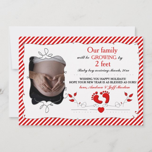 Ankündigung der Schwangerschaft um 2 Meter (Vorderseite)