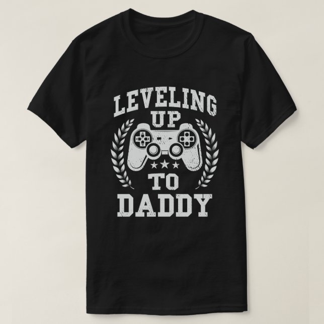 Ankündigung der Schwangerschaft von Daddy Gamer T-Shirt (Design vorne)