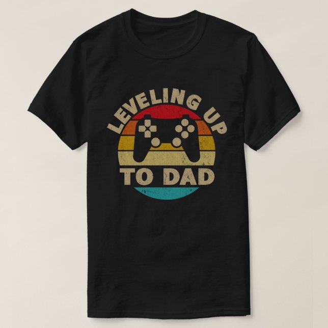 Ankündigung der Schwangerschaft von Daddy Gamer T-Shirt (Design vorne)