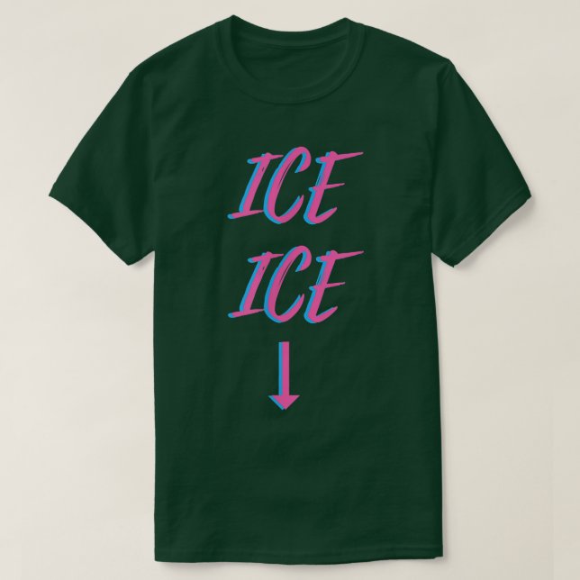Ankündigung der Schwangerschaft von Eis zweimal Ba T-Shirt (Design vorne)