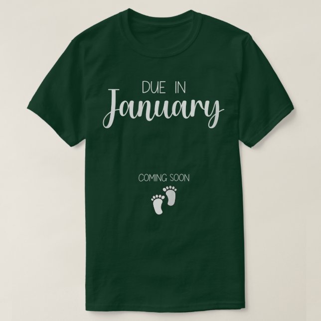 Ankündigung der Schwangerschaft von Frauen im Janu T-Shirt (Design vorne)