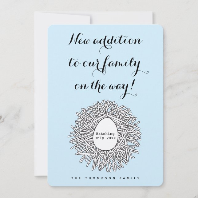 Ankündigung der Schwangerschaft von niedlich Nest  (Vorderseite)