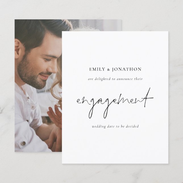 Ankündigung der Verlobung für einfaches Skript-Fot (Vorne/Hinten)