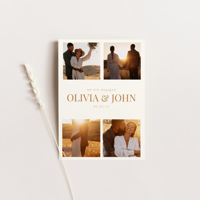 Ankündigung der Verlobung mit vier Fotos (Von Creator hochgeladen)