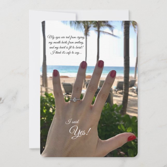 Ankündigung der Verlobung Ring Foto (Vorderseite)