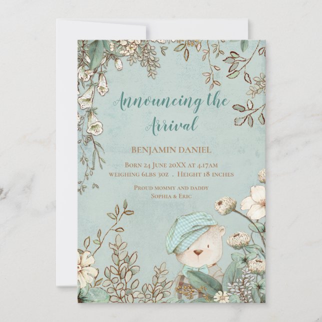 Ankündigung der Vintagen Niedlichen Bärenblume (Vorderseite)