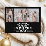 Ankündigung der Weihnachtsschwangerschaft für mehr<br><div class="desc">Feiern Sie Ihre freudigen Neuigkeiten mit unserer Multi-Foto Weihnachtsschwangerschaft Announcement Card. Diese festliche Karte verfügt über mehrere Foto-Slots, mit denen Sie eine Reihe von gepflegten Momenten teilen und Ihre spannenden Neuigkeiten stilvoll präsentieren können. Das Design vereint Weihnachtselemente wie Ziergegenstände, Schneeflocken oder Urlaubsgärten und schafft so eine warme und feierliche Atmosphäre....</div>