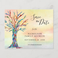 Ankündigung der Wiedersehen Save the Date-Familie