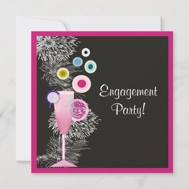 Ankündigung der zeitgenössischen Champagner-Verlob (Vorderseite)