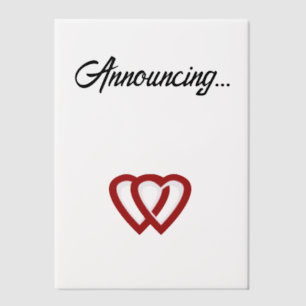 Ankündigung der zweiherzigen Verlobung