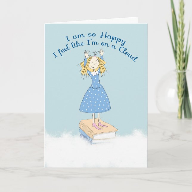 Ankündigung des 8. Abschlusses Lächeln Mädchen (Vorderseite)