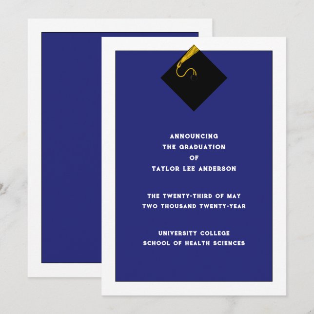 Ankündigung des Abschlusses (Vorne/Hinten)