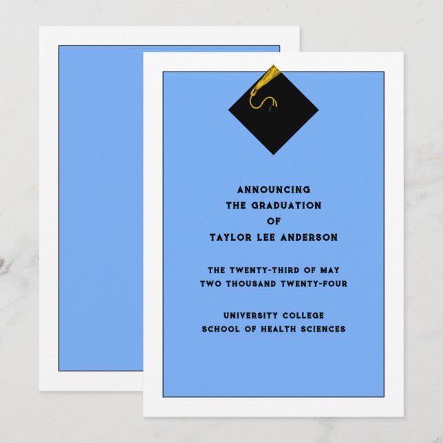 Ankündigung des Abschlusses (Vorne/Hinten)