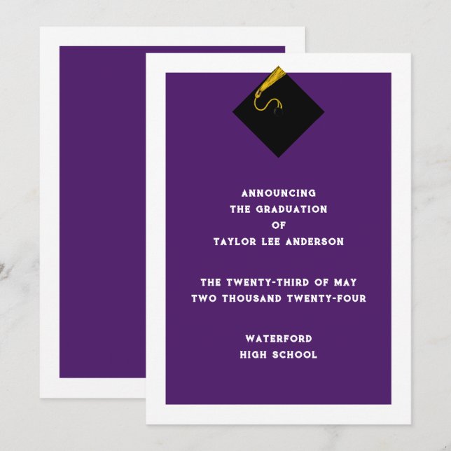 Ankündigung des Abschlusses (Vorne/Hinten)