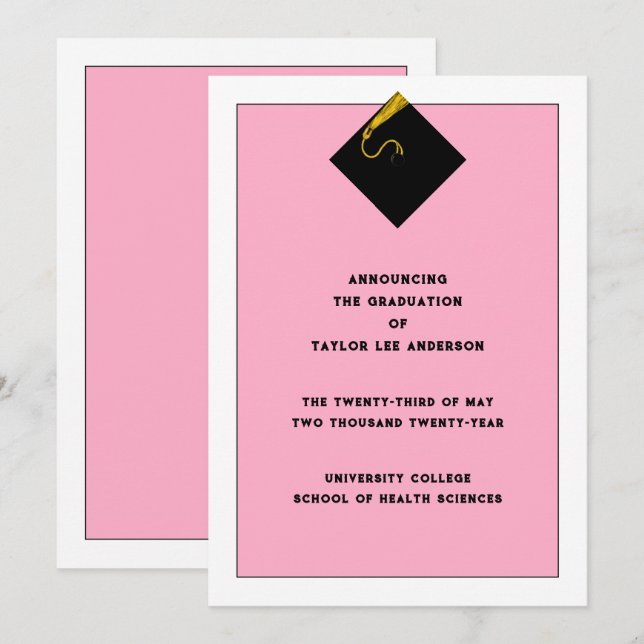 Ankündigung des Abschlusses (Vorne/Hinten)