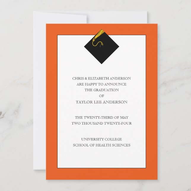 Ankündigung des Abschlusses (Vorderseite)