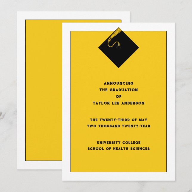 Ankündigung des Abschlusses (Vorne/Hinten)