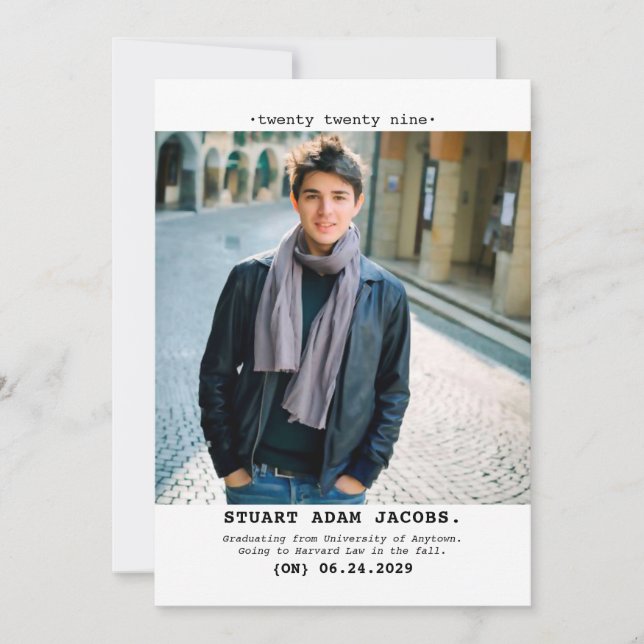 Ankündigung des Abschlusses alter Schreibmaschine. (Vorderseite)