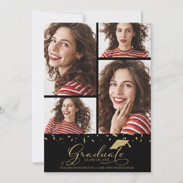 Ankündigung des Abschlusses an der High School 4 F (Vorderseite)