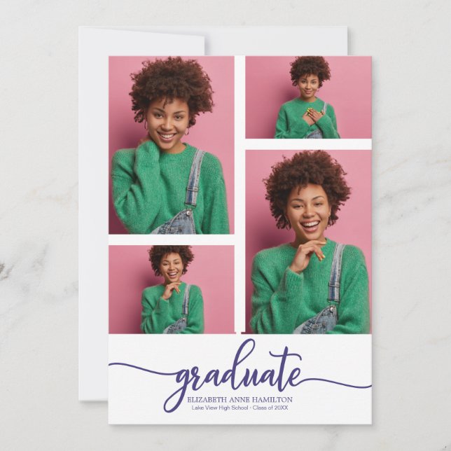 Ankündigung des Abschlusses an der High School 4 F (Vorderseite)