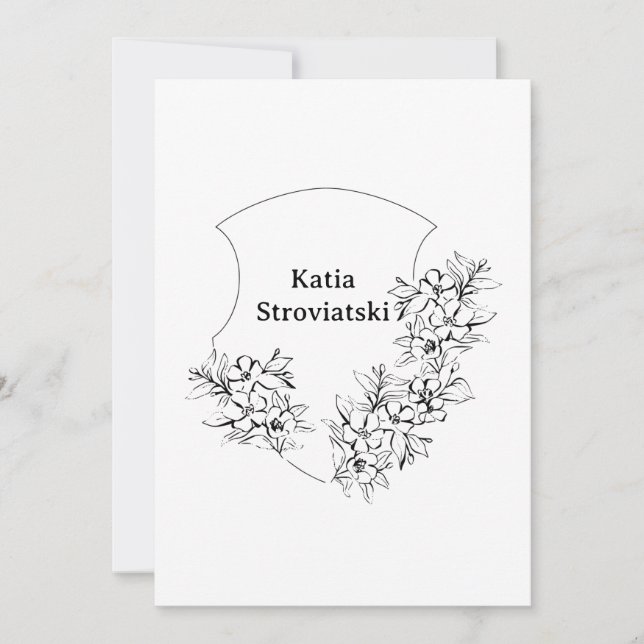 Ankündigung des Abschlusses "Black & White Wappen" (Vorderseite)