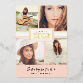 Ankündigung des Abschlusses "Blush and Gold Foil"-