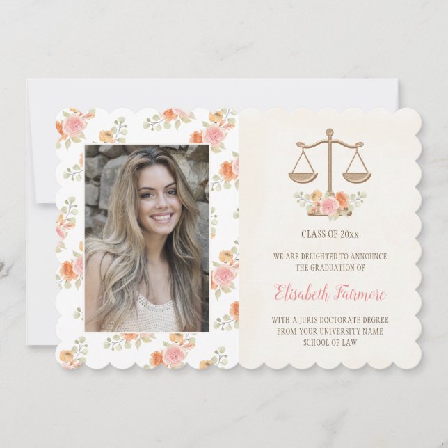 Ankündigung des Abschlusses der Blush Floral Law S (Vorderseite)