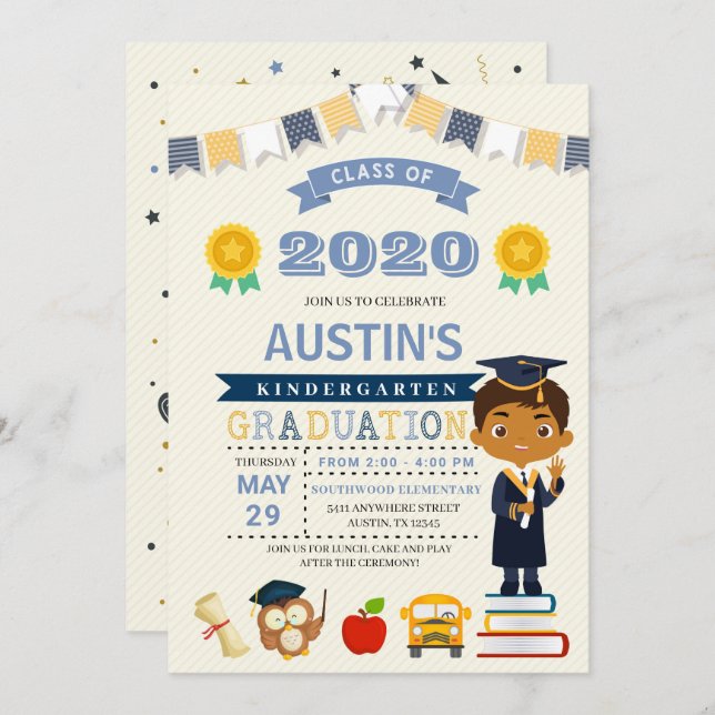 Ankündigung des Abschlusses der Kinderschule Einla (Vorne/Hinten)