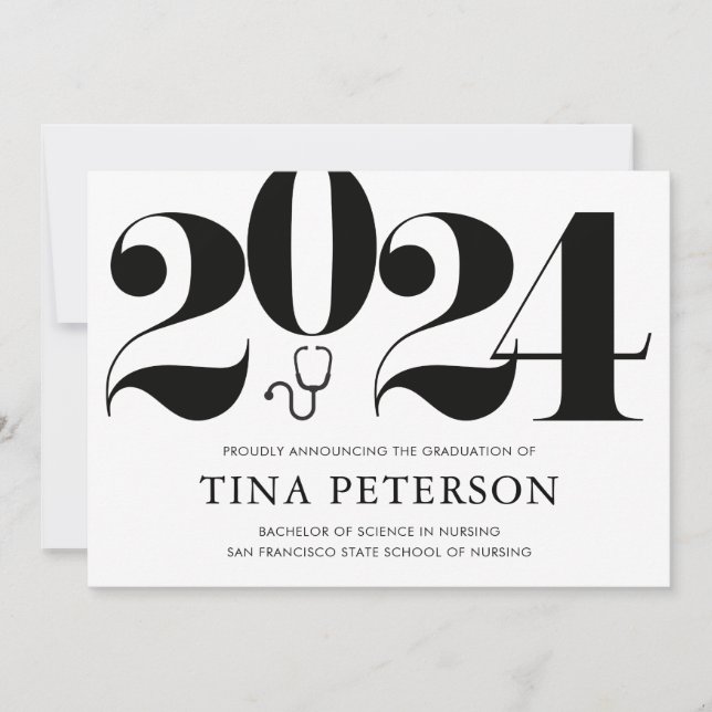 Ankündigung des Abschlusses der Krankenpflege (Vorderseite)