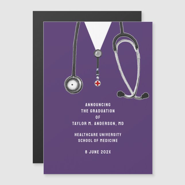 Ankündigung des Abschlusses der Medizinschule (Vorne/Hinten)